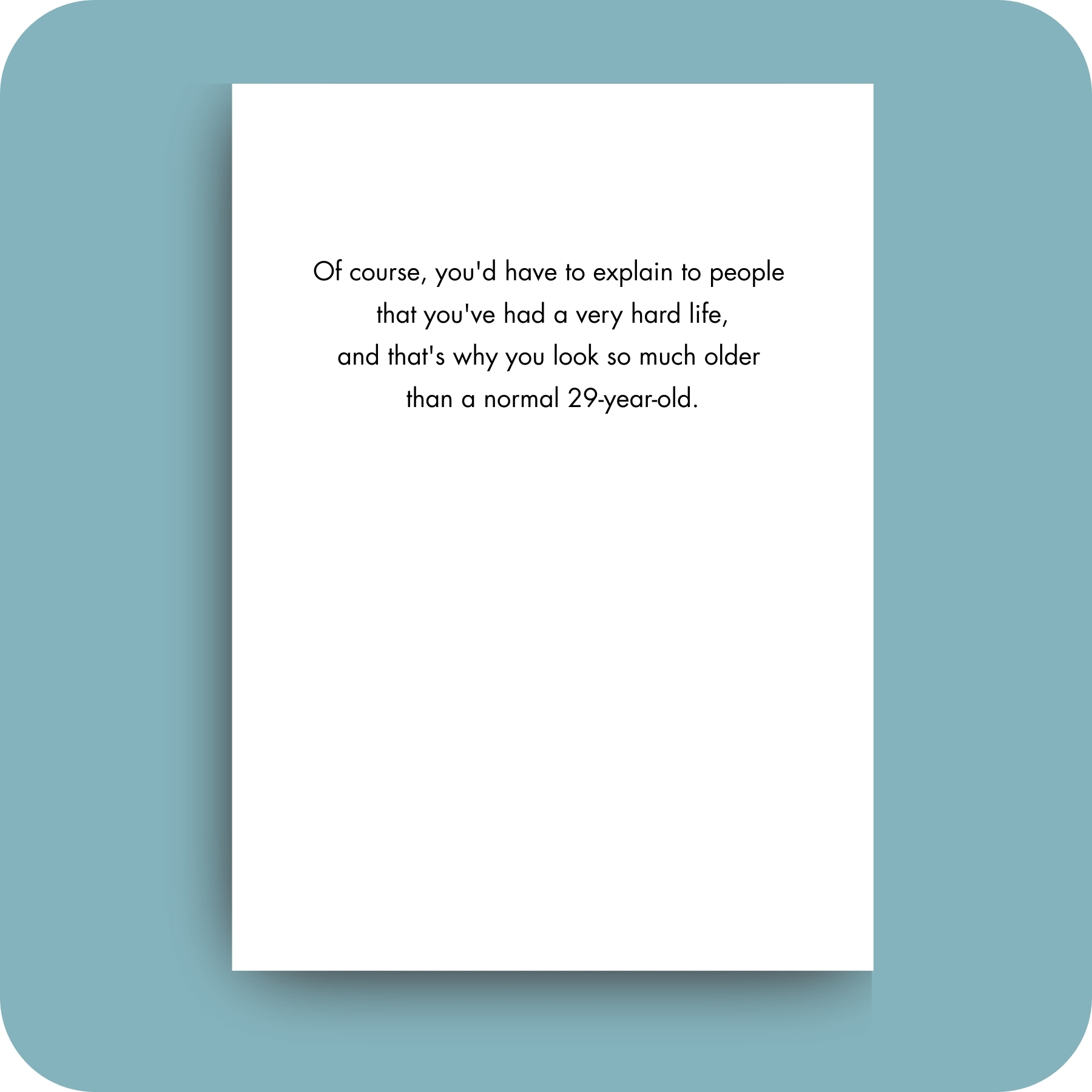 Birthday Card - Pass For 29 (OG)