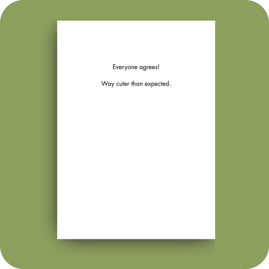 Baby Card - Cuter Than Expected (OG) - Old Paper Stock