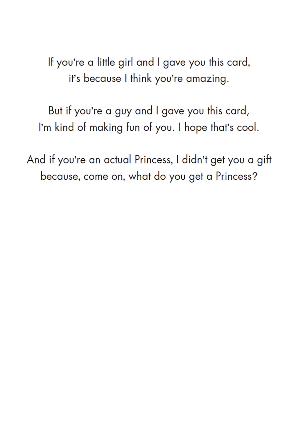 Birthday Card - Princess (B)