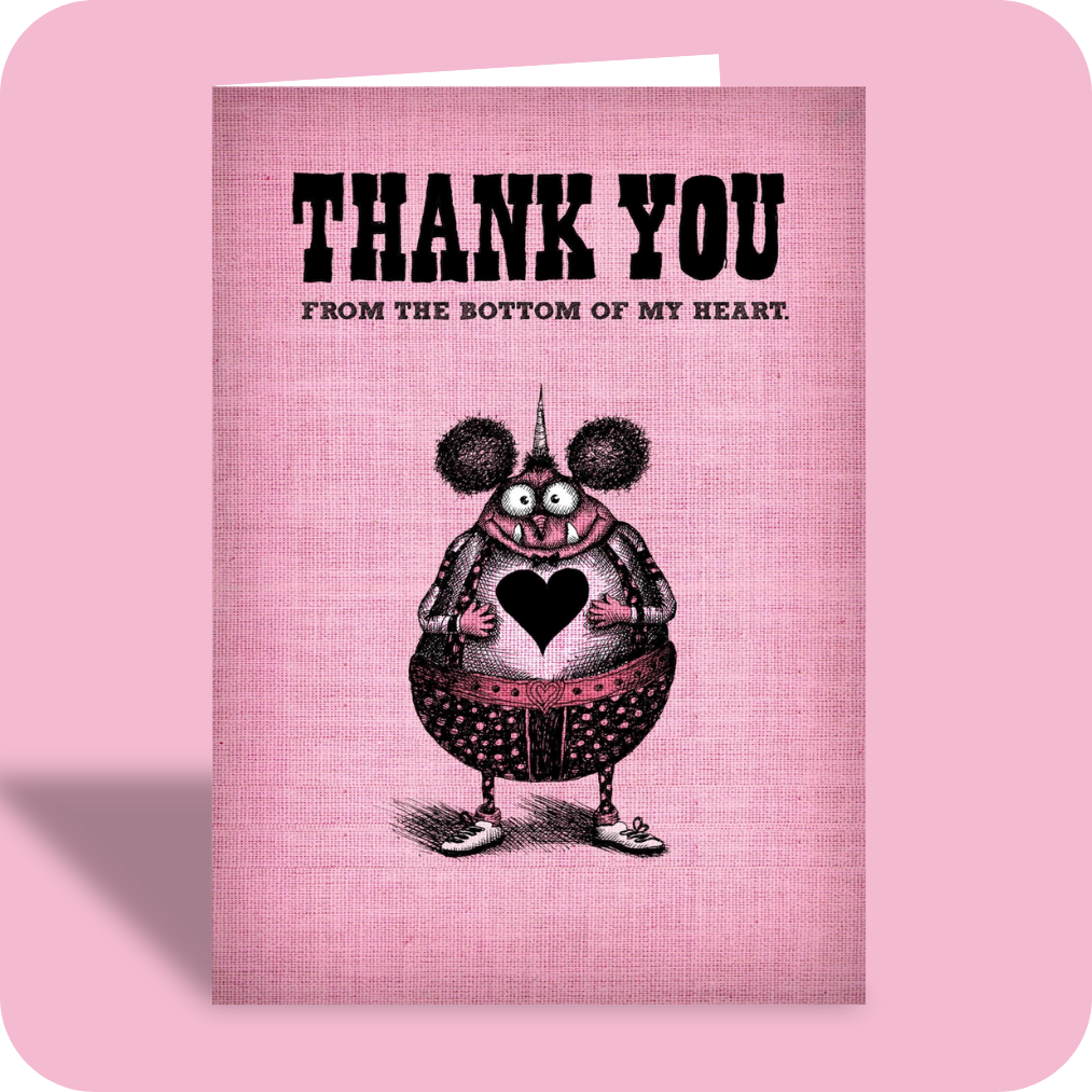 Thank You Card - Bottom of Heart (OG)
