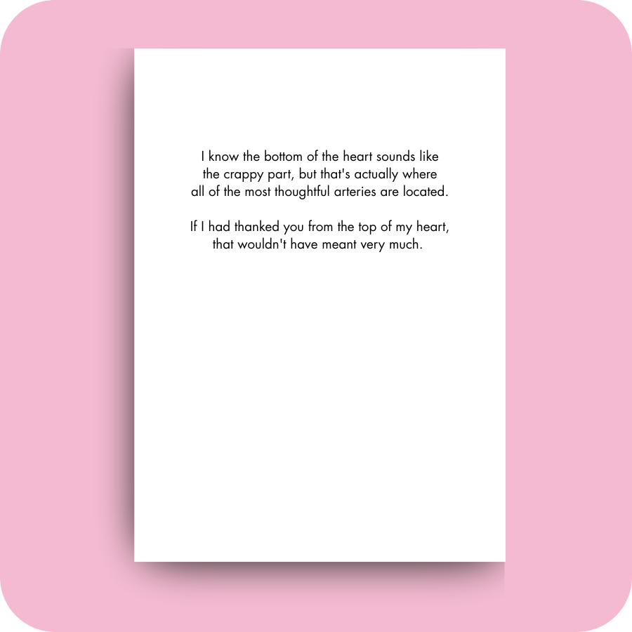 Thank You Card - Bottom of Heart (OG)