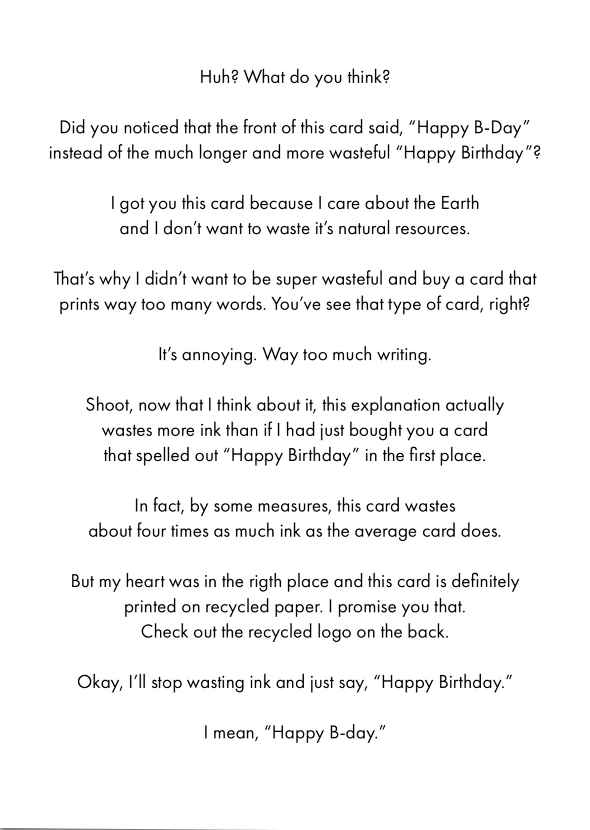Birthday Card - Happy B-Day (OG)