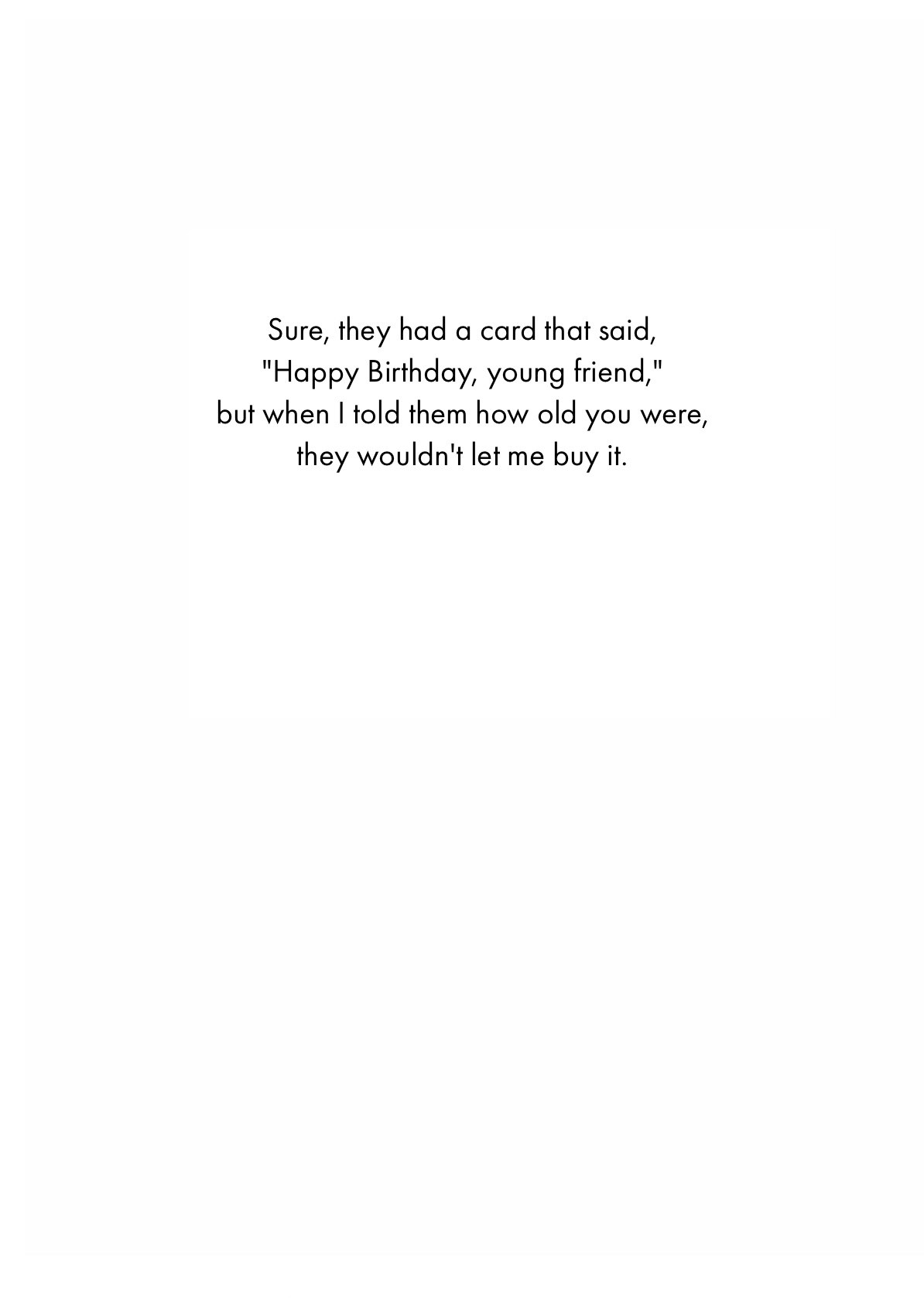 Birthday Card - Old Friend (B)