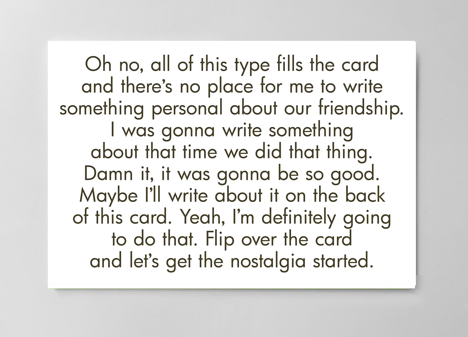 Birthday Card - Lazy Card (B)