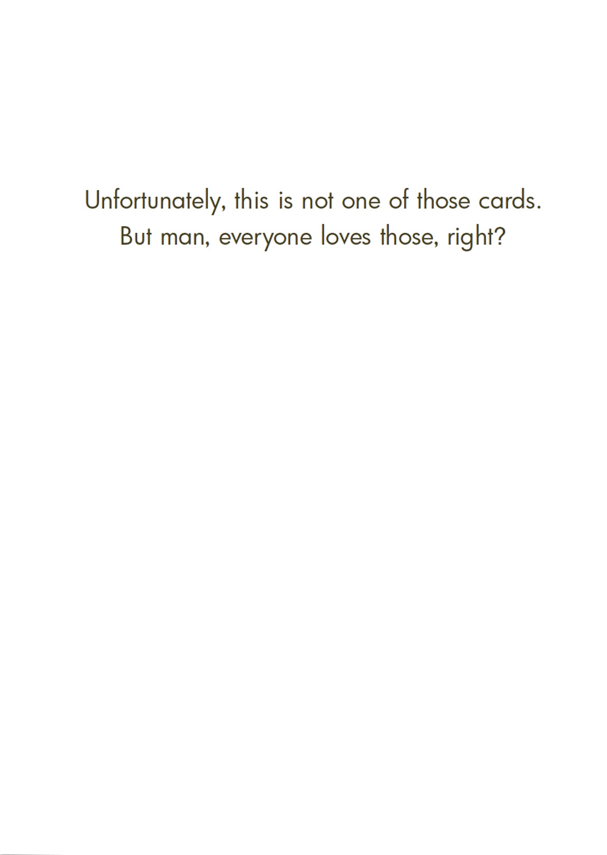 Birthday Card - No Money (B)