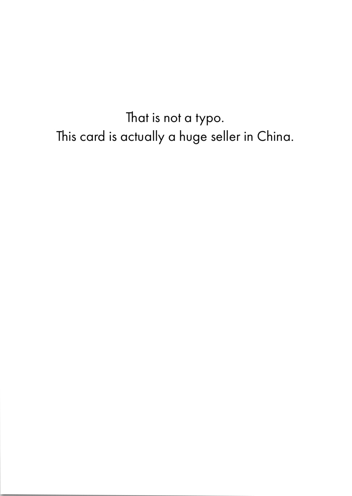 Birthday Card - Not a Typo (B)