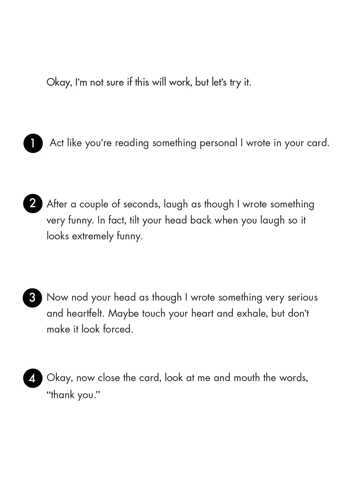 Funny BIrthday Card - Instructions