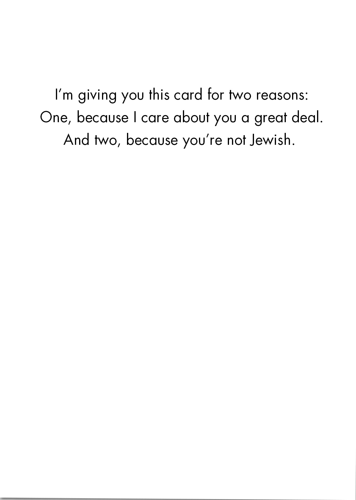 Christmas Card - Not Jewish (OG)