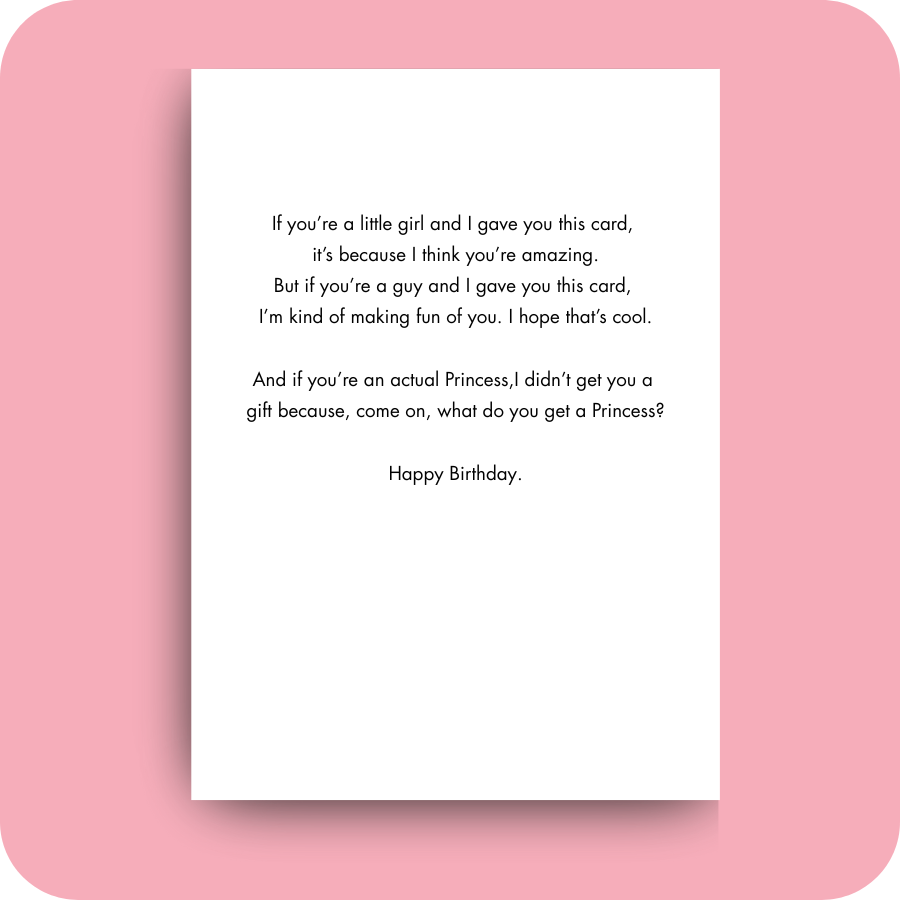 Birthday Card - Princess (OG)