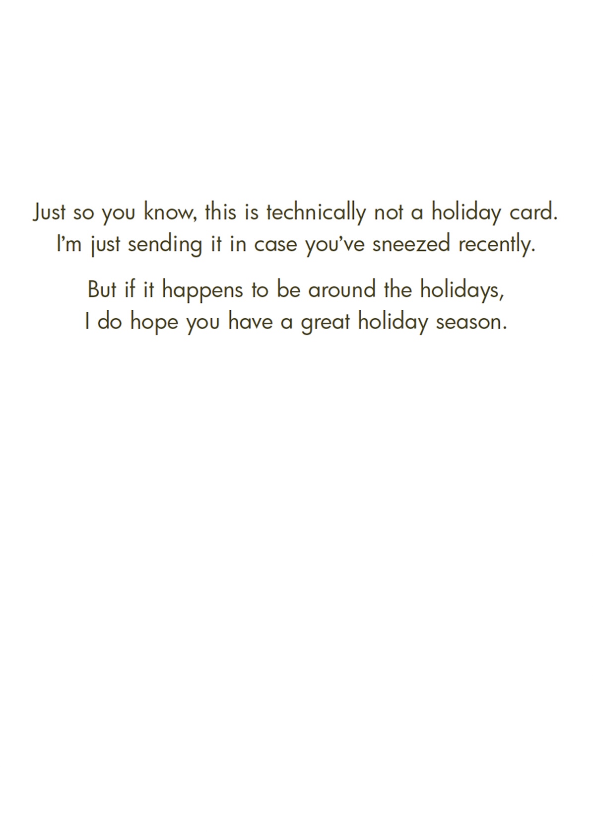 Holiday Card - Sneeze (OG)