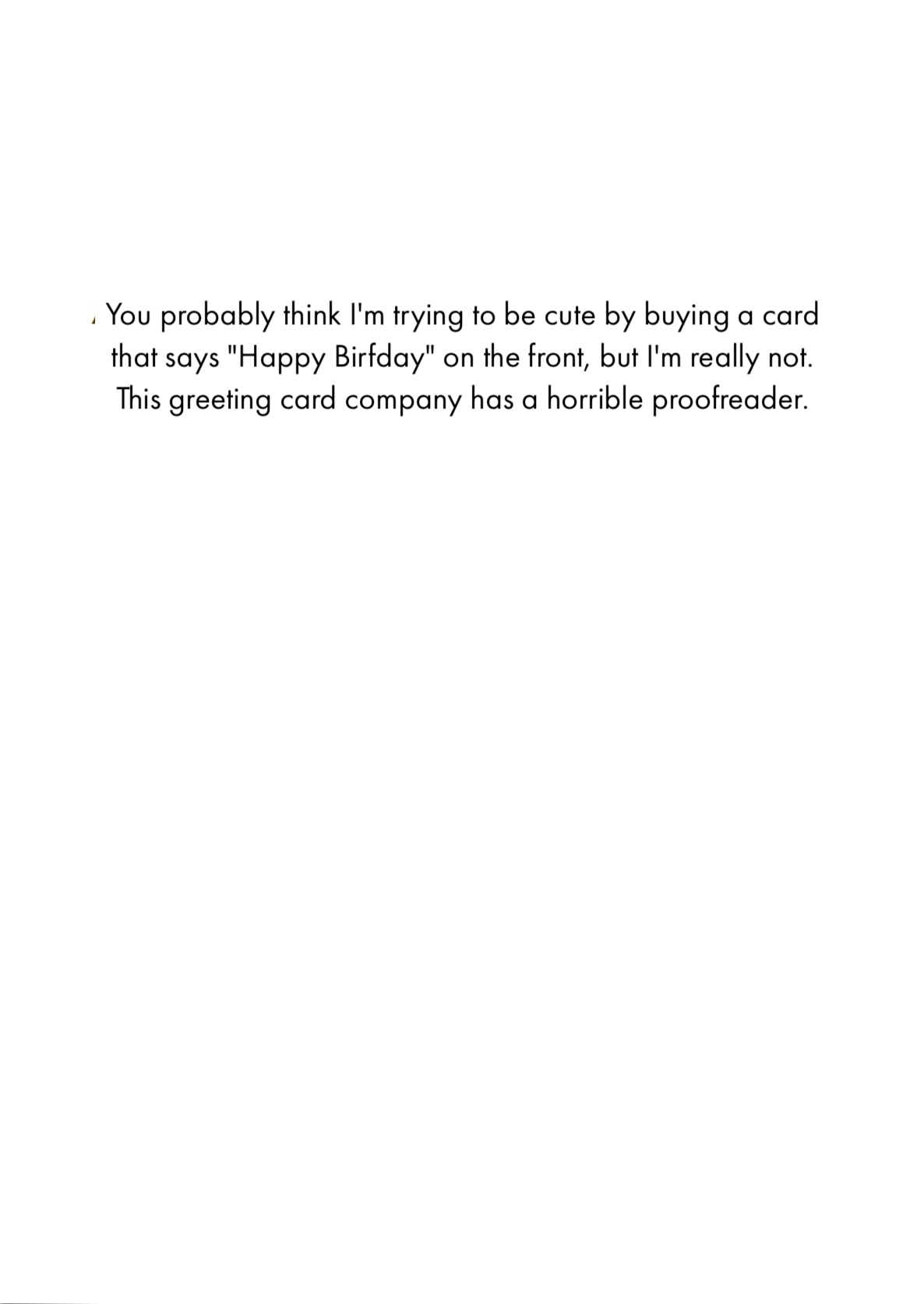 Birthday Card - Happy Birfday (OG)