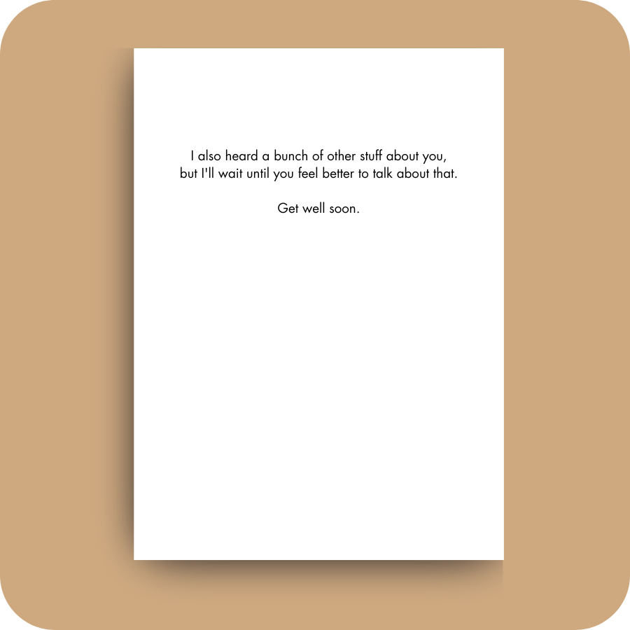 Get Well Card - Heard You Were Sick (OG)