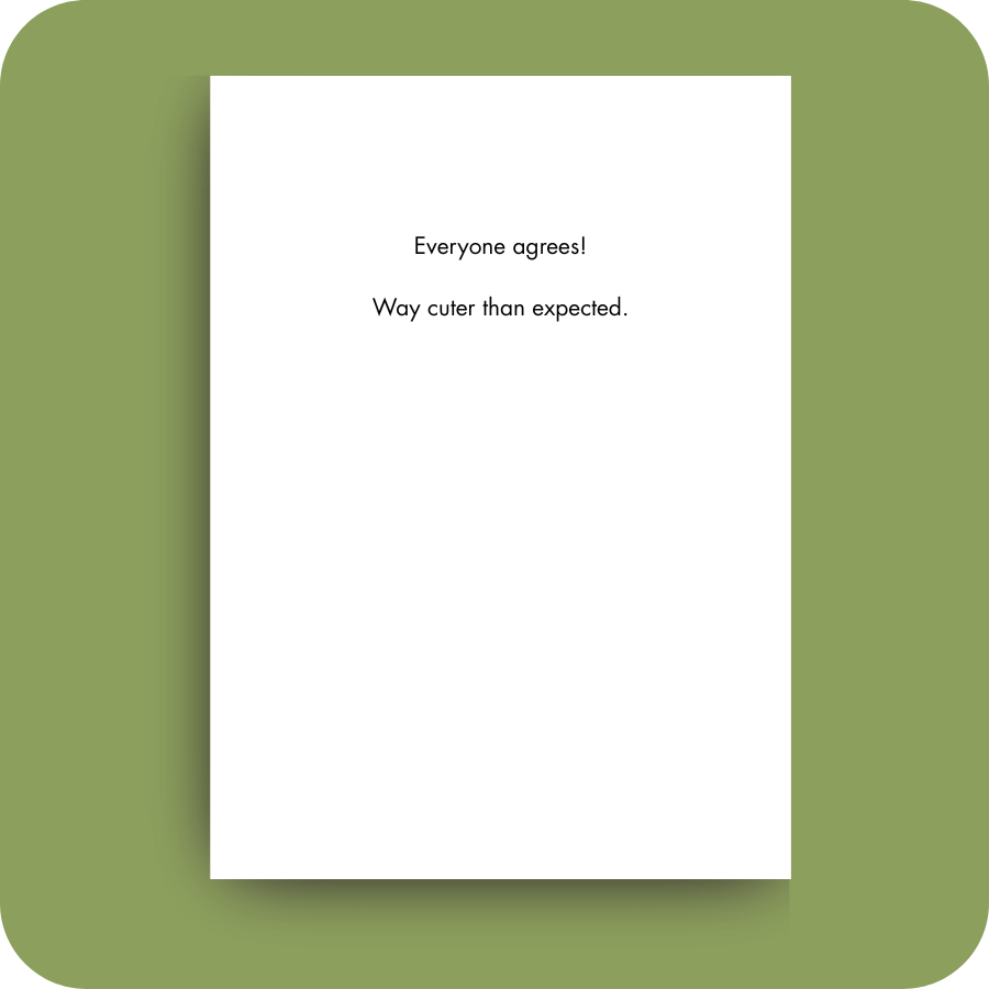 Baby Card - Cuter Than Expected (OG)