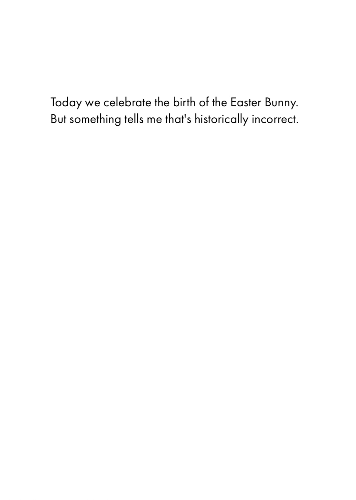 Easter Card - Easter Bunny's Birth (OG)