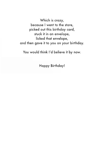 Birthday Card - Can't Believe It (OG)