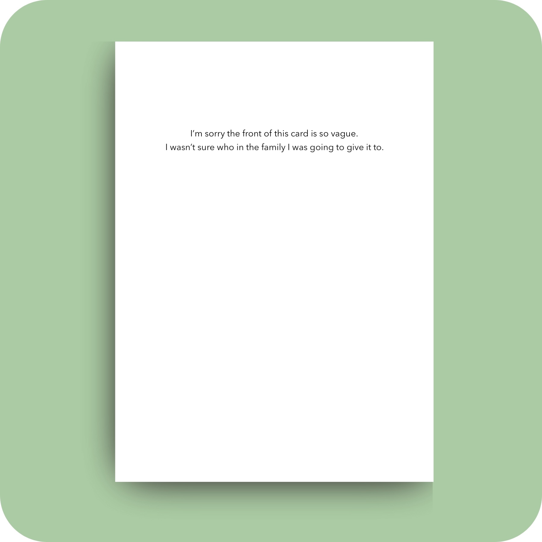Birthday Card -  Any Family Member (OG)