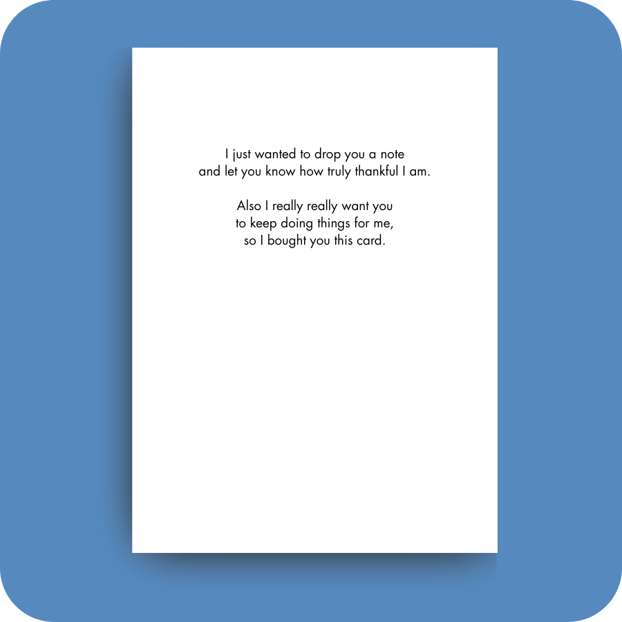 Thank You Card - Keep Doing (OG)