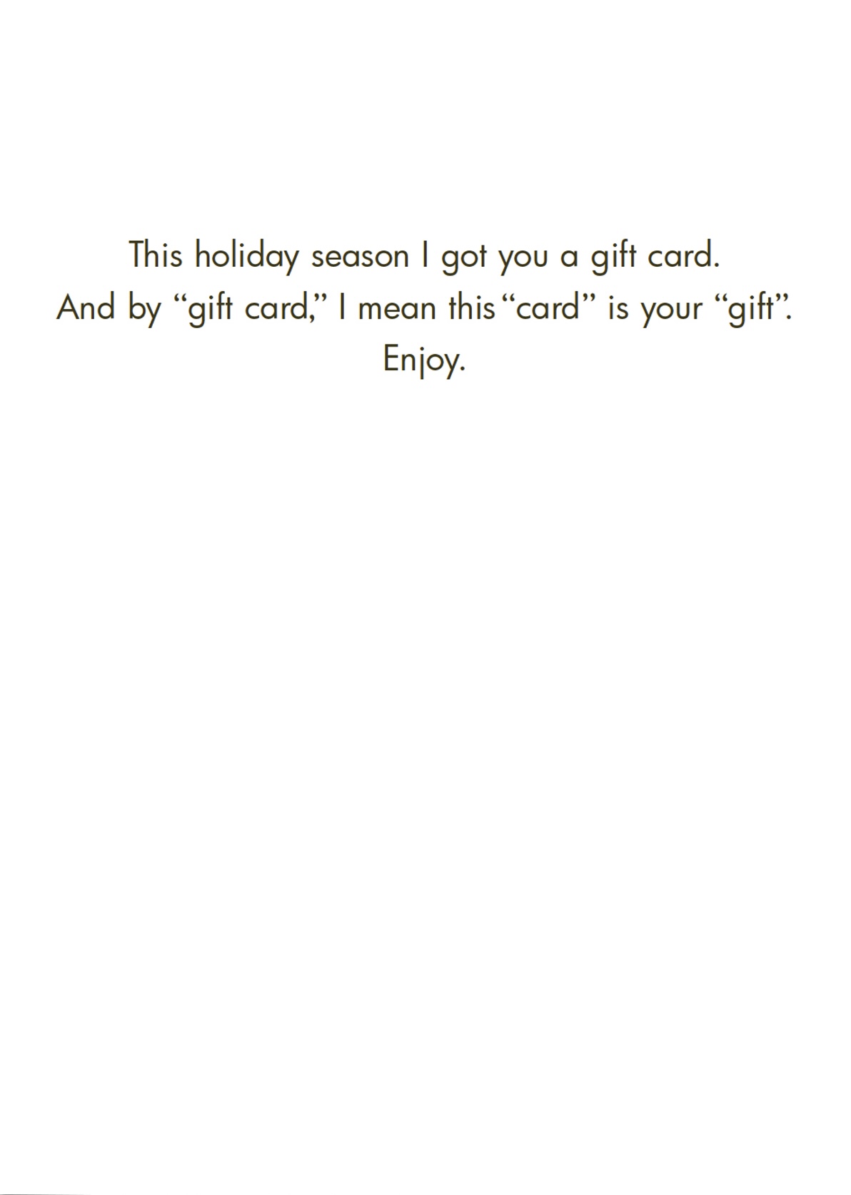 Holiday Card - Literal Gift Card (OG)