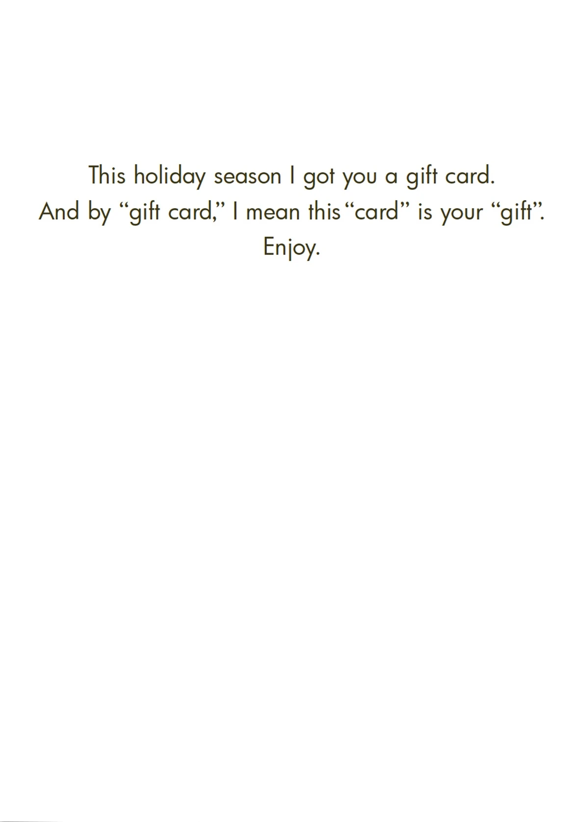 Holiday Card - Literal Gift Card (OG)
