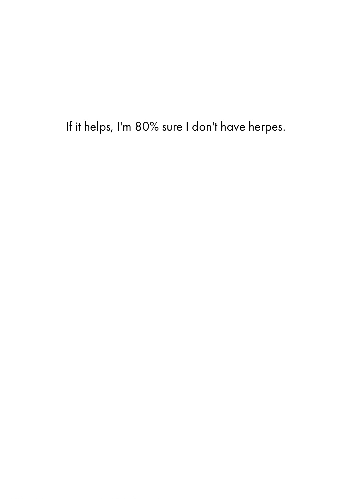 Valentine's Day Card - No Herpes (OG)