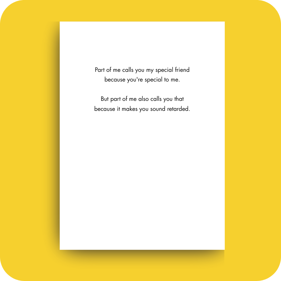 PG-13 Birthday Card - Special Friend (OG)