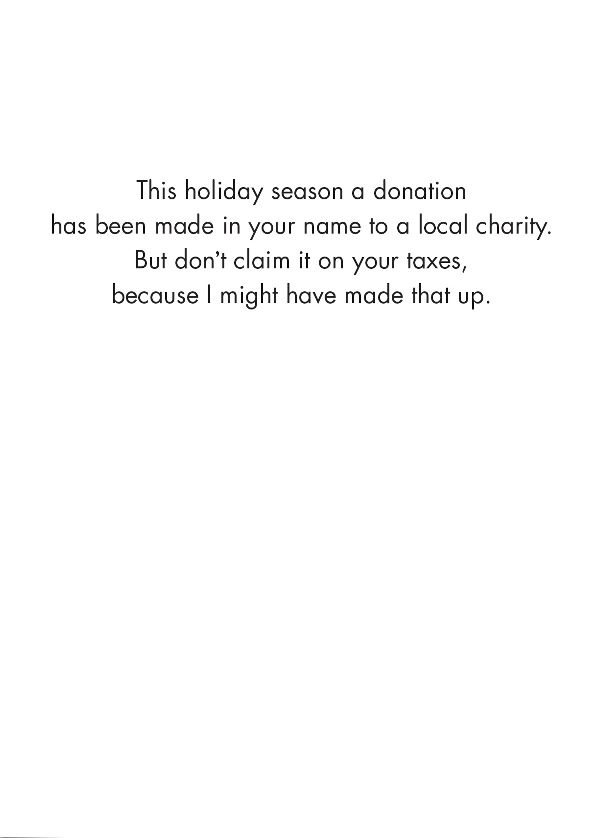 Local Charity Donation (Box of 8 mini-cards)