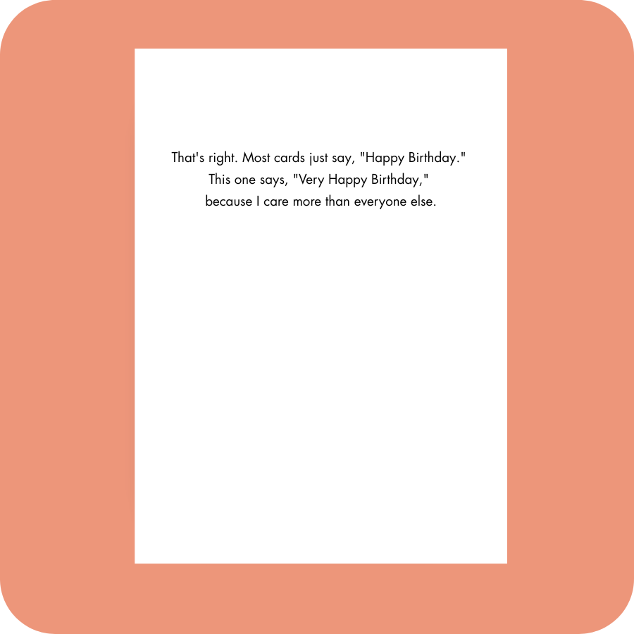 Birthday Card - Very Happy Birthday (OG)