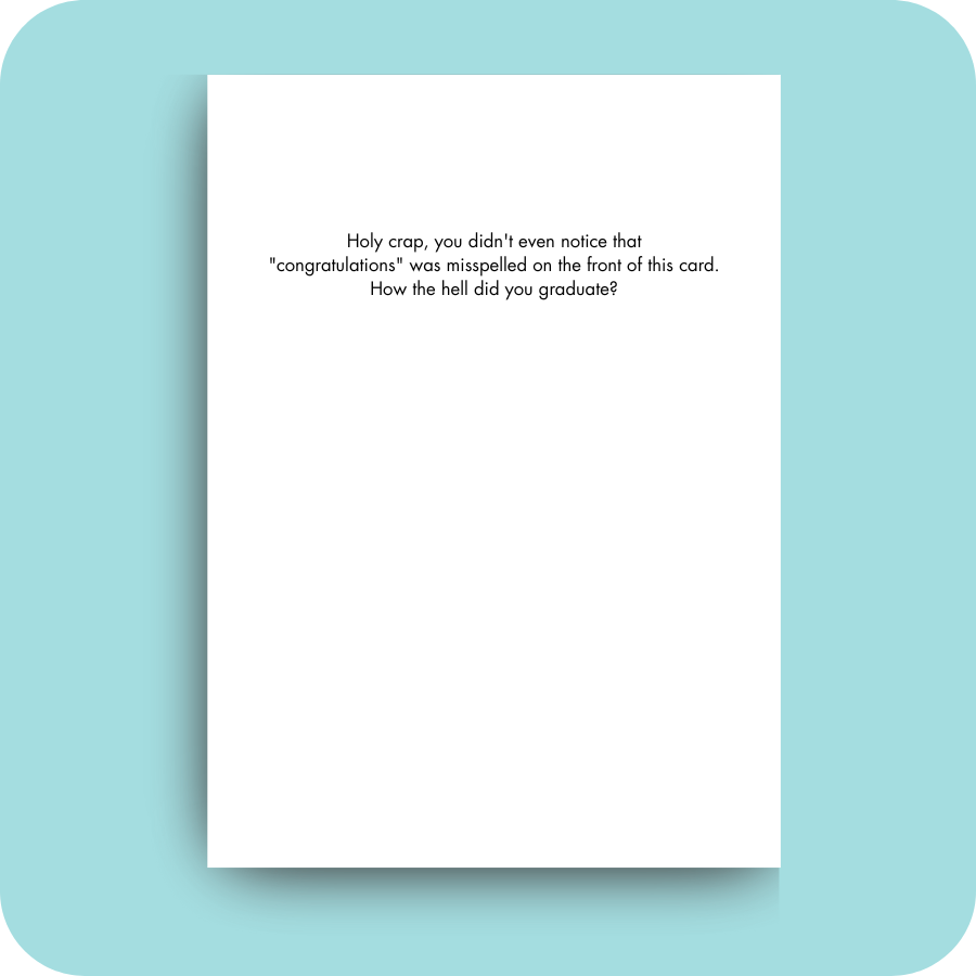 Congratulations Card - Congradulations (OG)