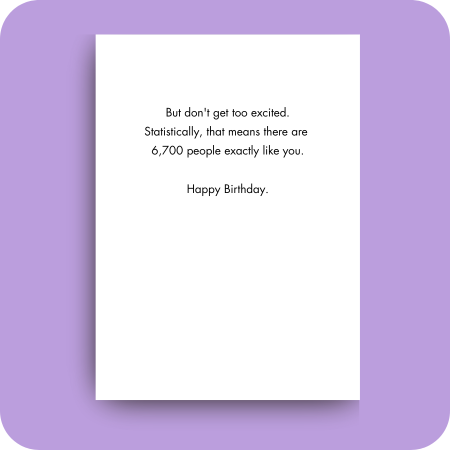 Birthday Card - One in a Million (OG)