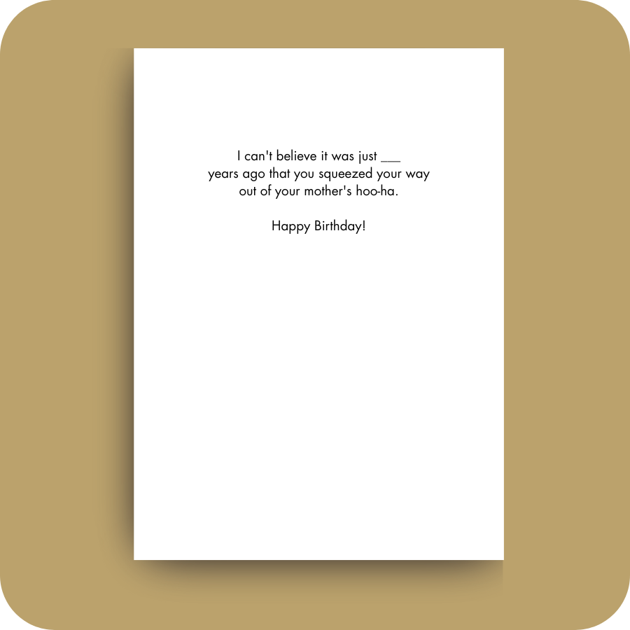 PG-13 Birthday Card - Squeezed (OG)