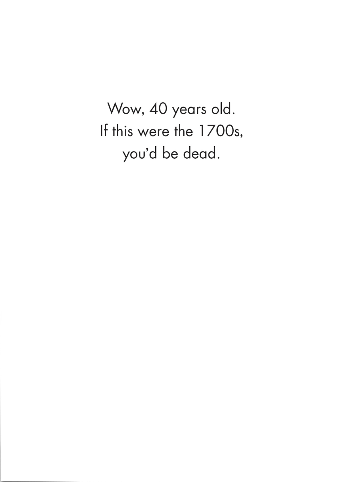 40th Birthday Card - 1700's (OG)