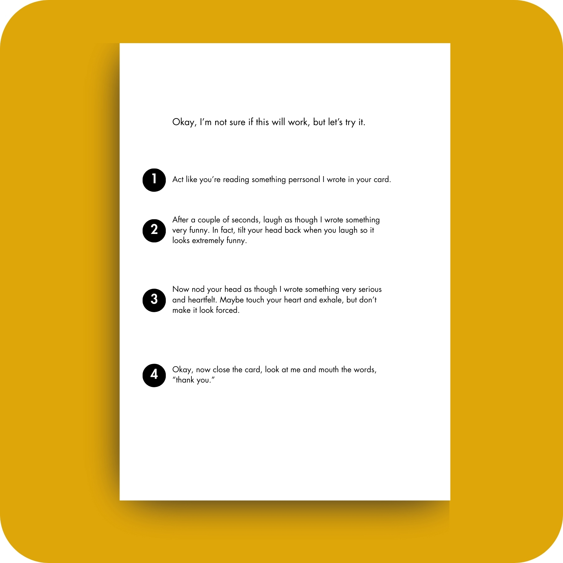 Funny Birthday Card - Instructions (OG)