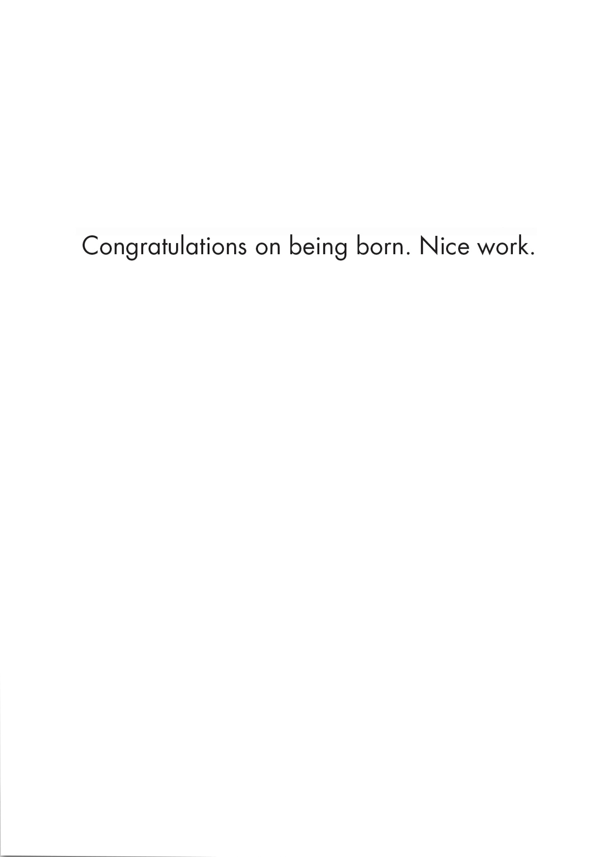 Birthday Card - Nice Work! (B)