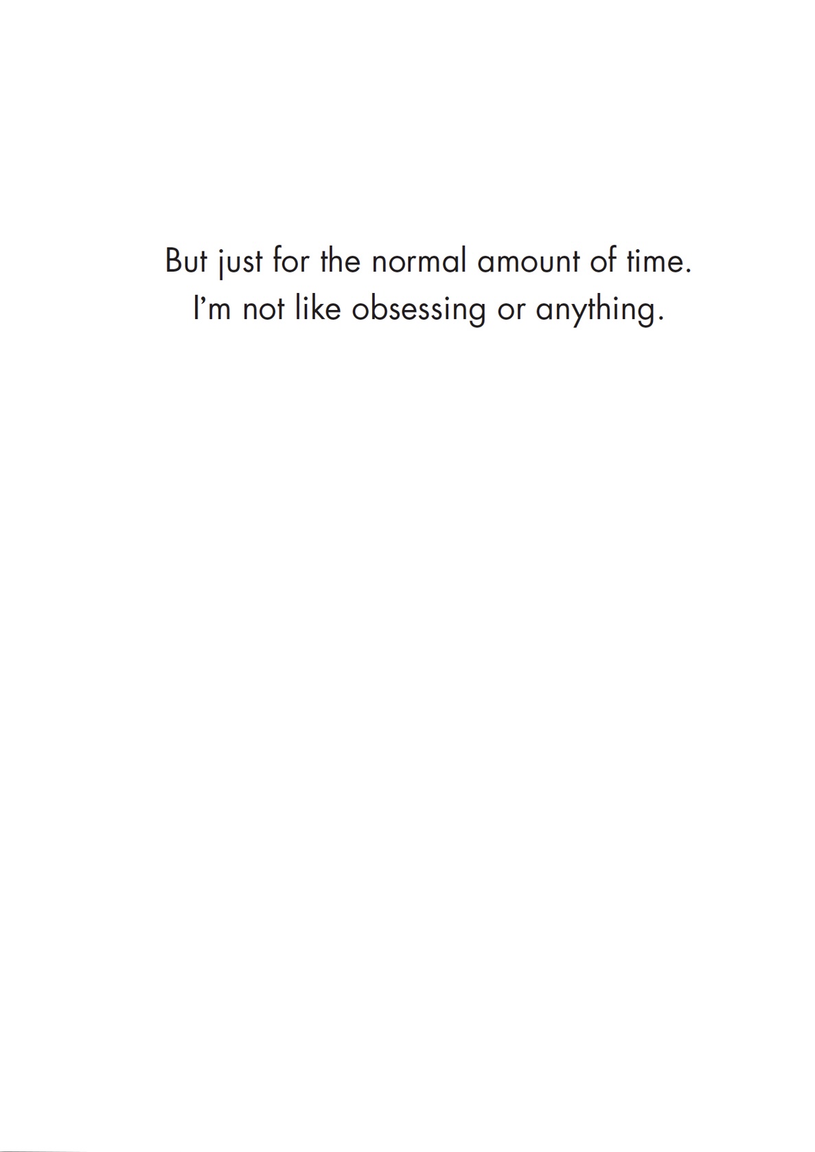 Birthday Card - Not Obsessing (B)