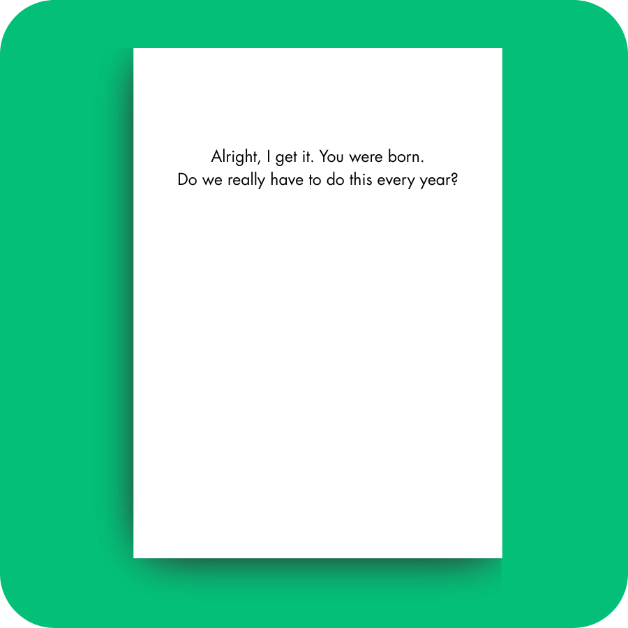 Birthday Card - Again? (OG)
