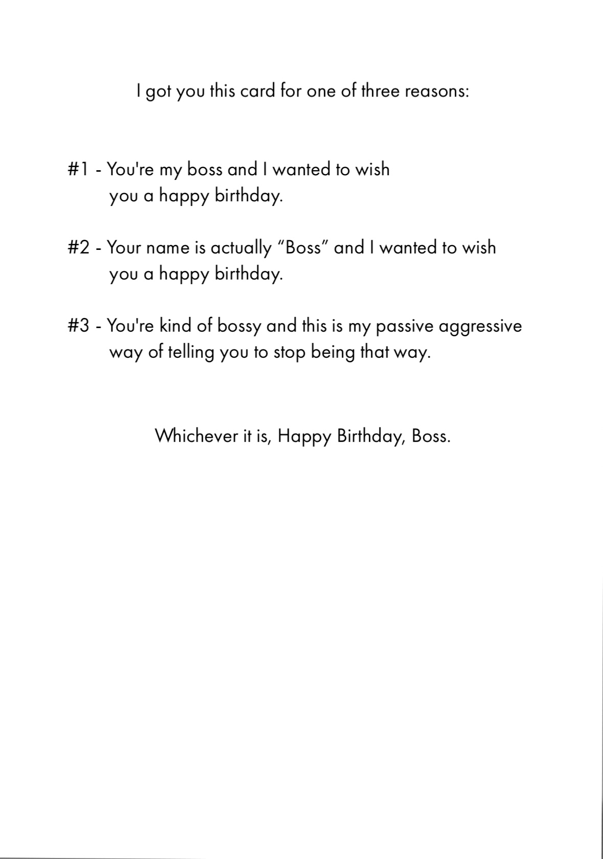 Birthday Card - Boss Birthday (OG)