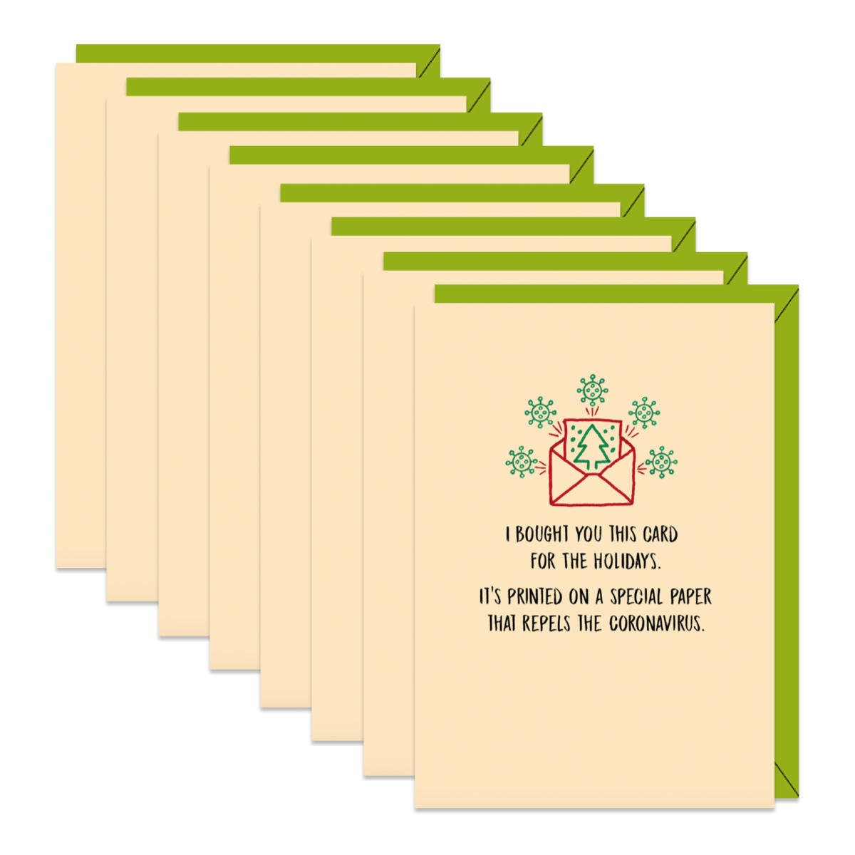 Coronavirus Holiday Card (Box of 8 mini-cards)
