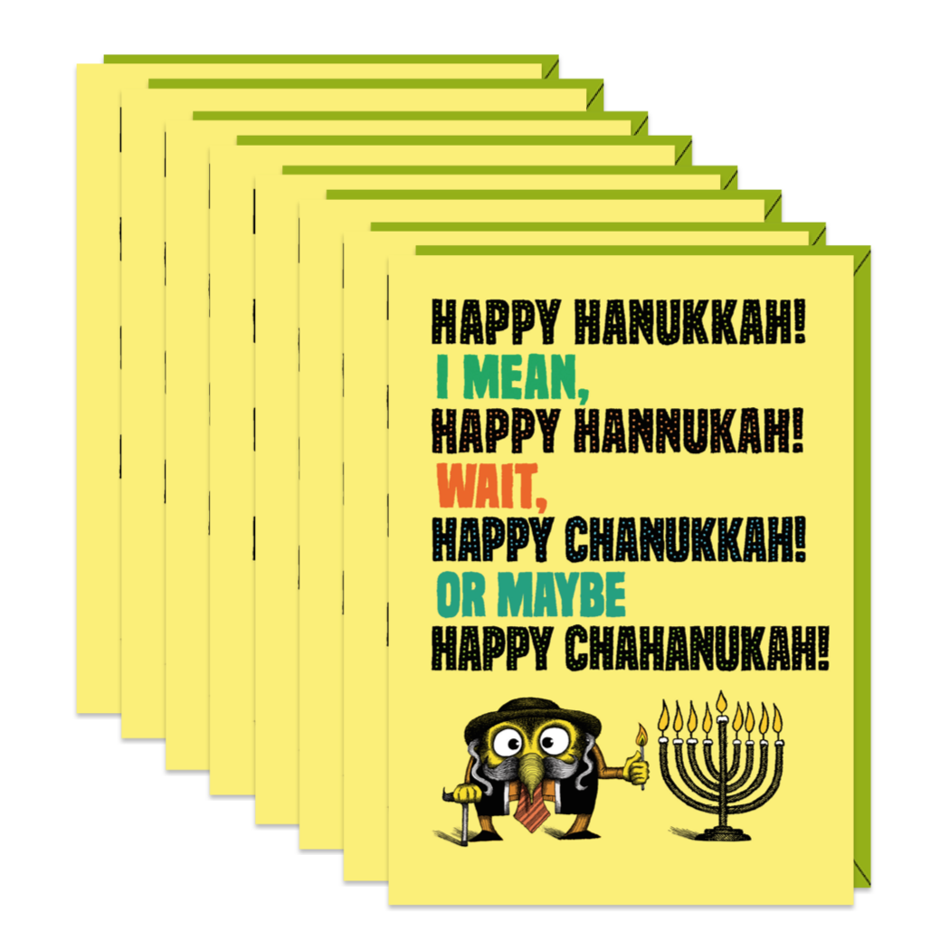 Happy Hanukkah! (Box of 8 mini-cards)