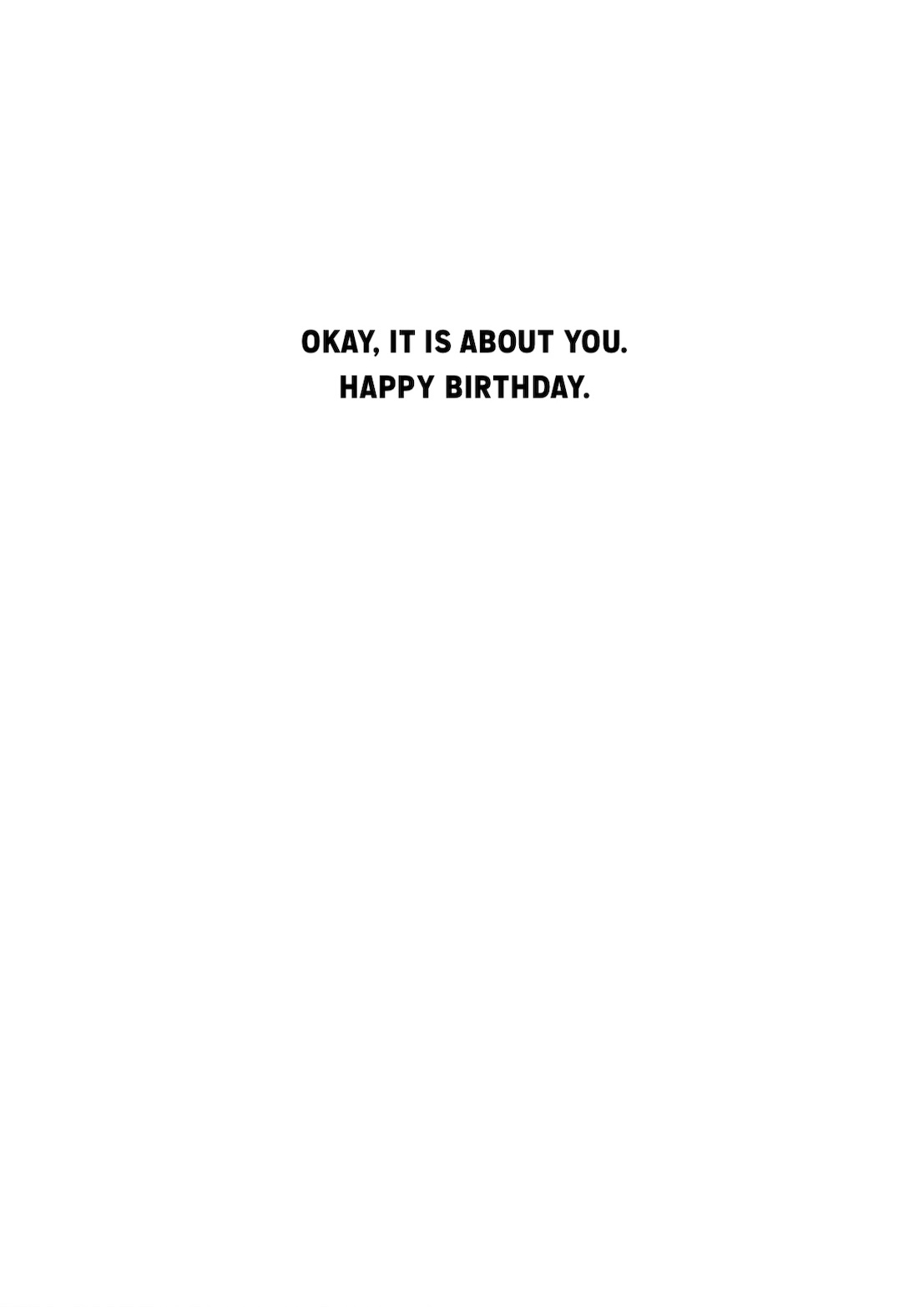 Birthday Card - You're So Vain (C)