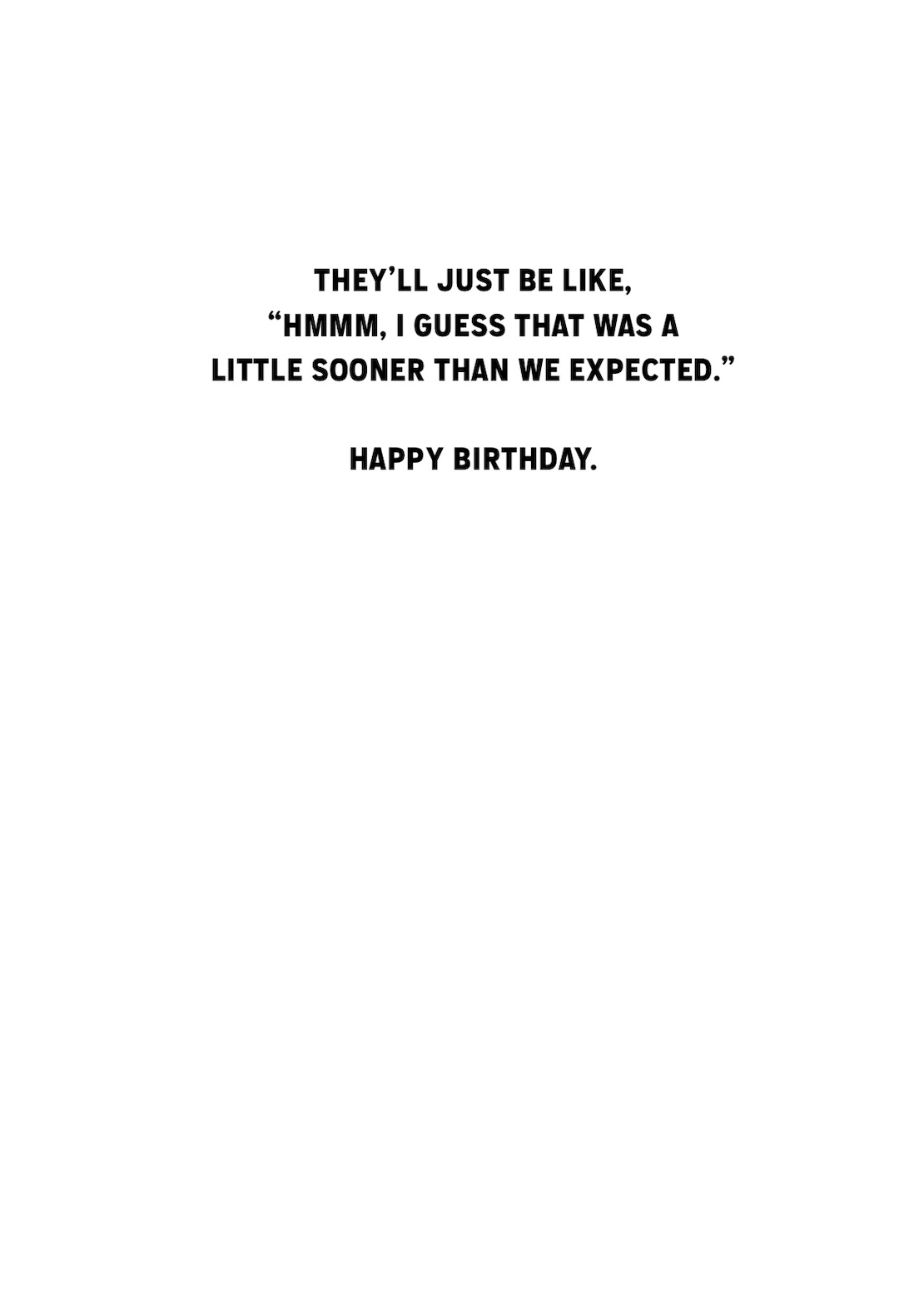 Birthday Card - Won't Be Shocked (C)