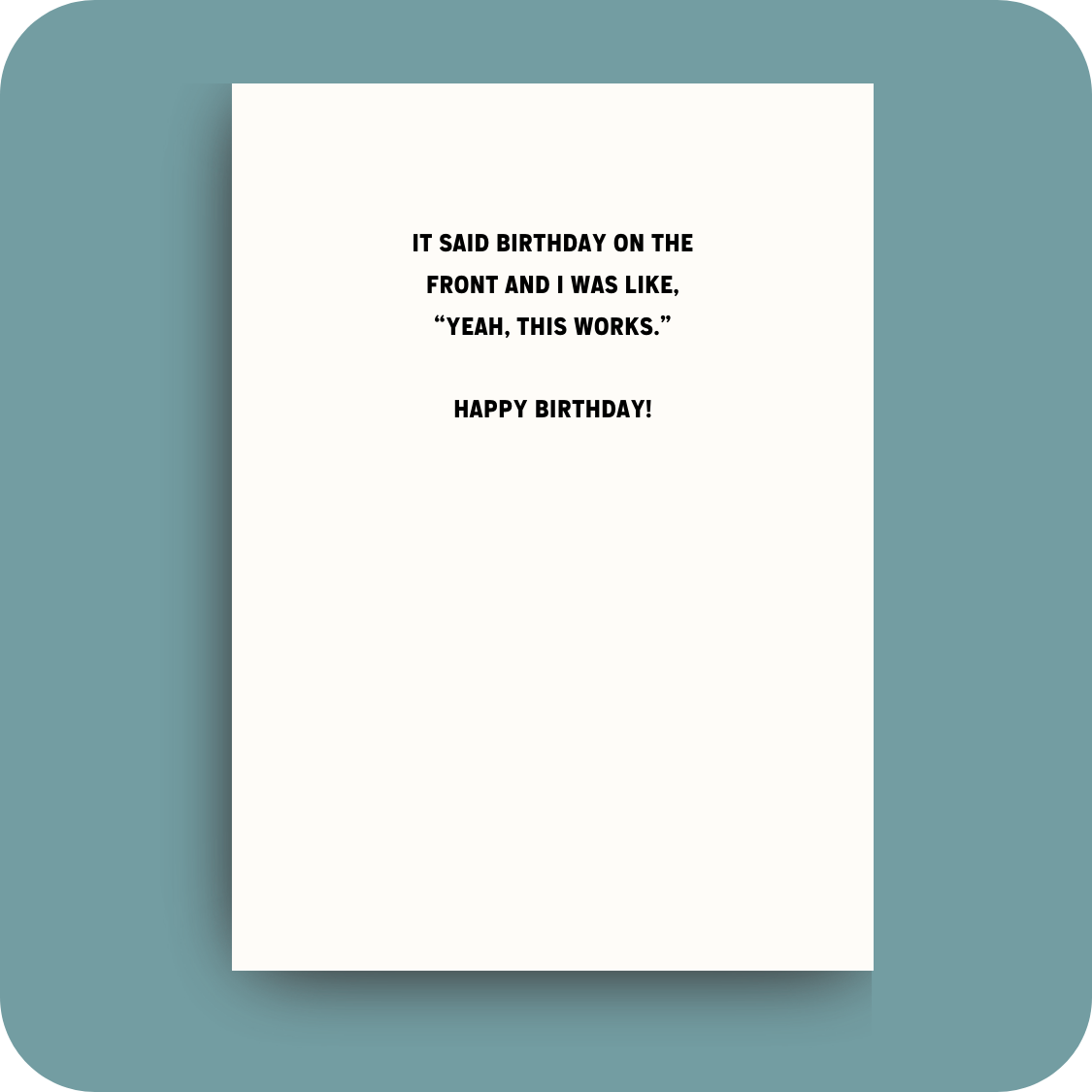 Birthday Card - Not the Best Card (C)