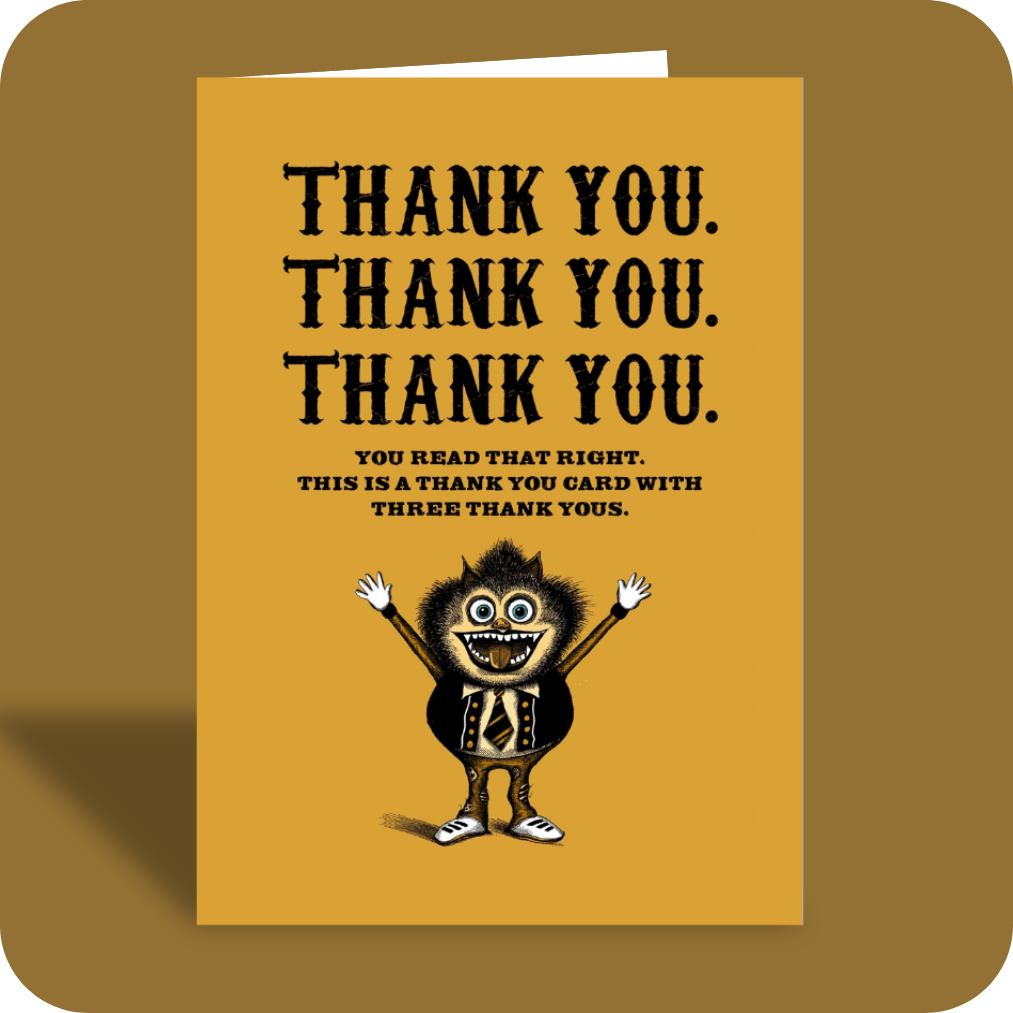 Thank You Card - 3 Times (OG)