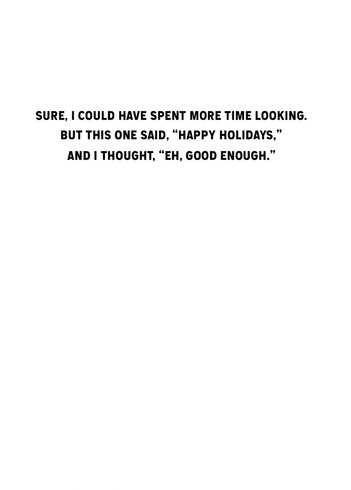 Holiday Card - Not the Best (C)