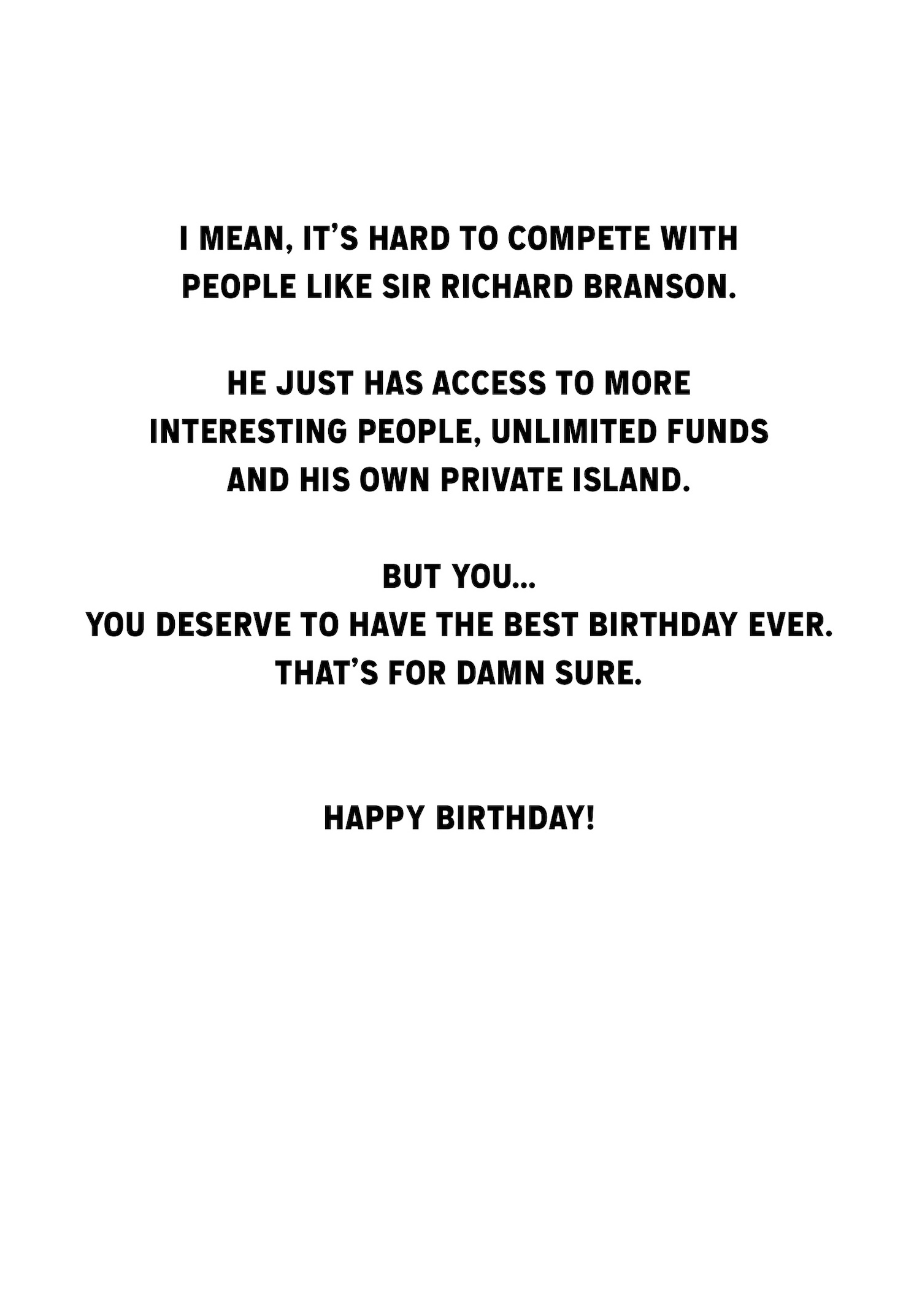 Birthday Card - You Deserve the Best (C)