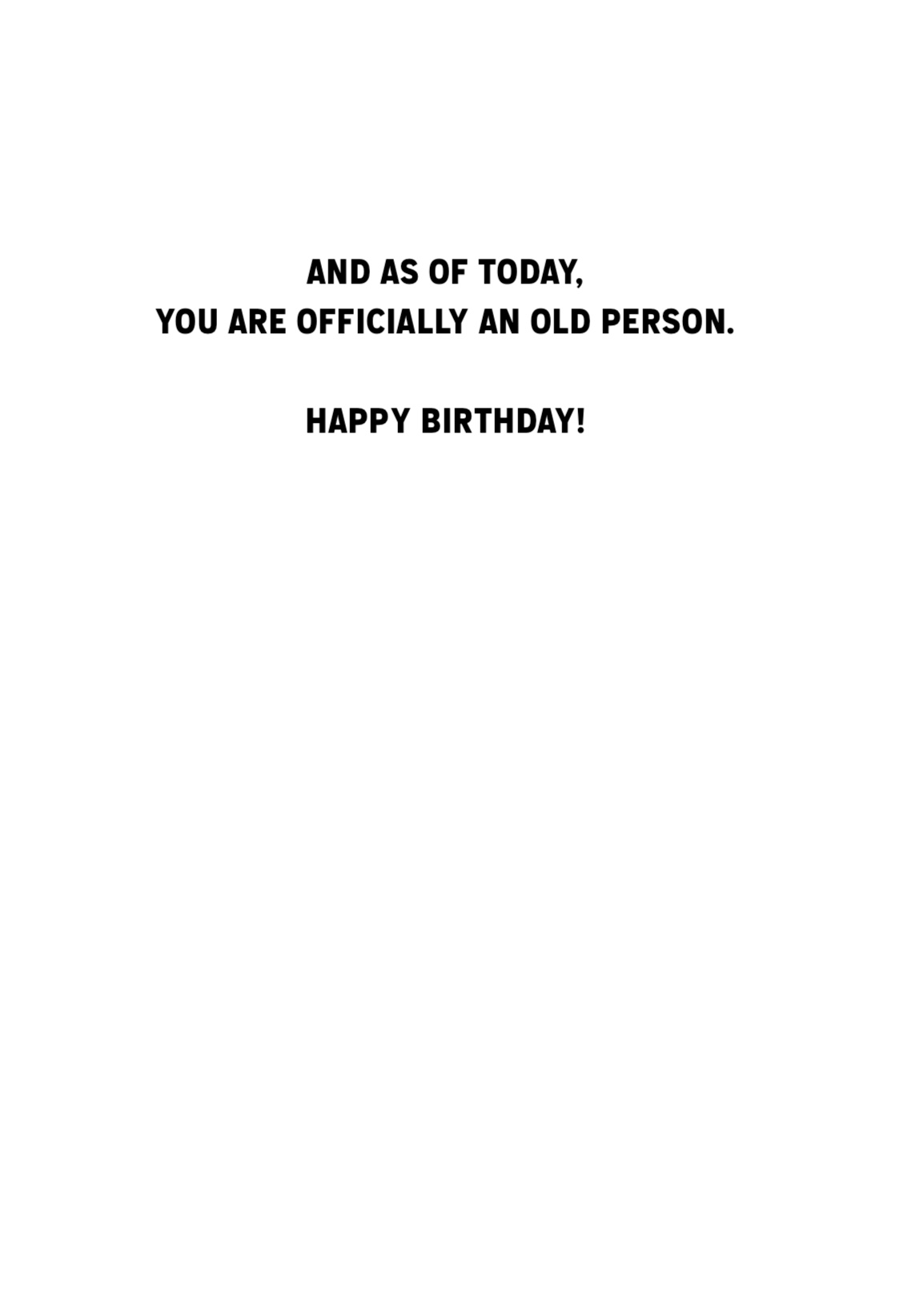 Birthday Card - Won't Remember (C)