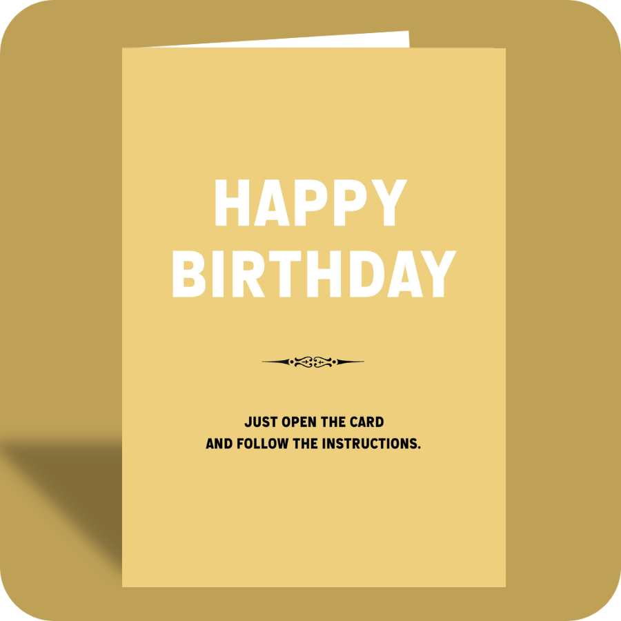 This card gives you instructions on how to read it in front of others.