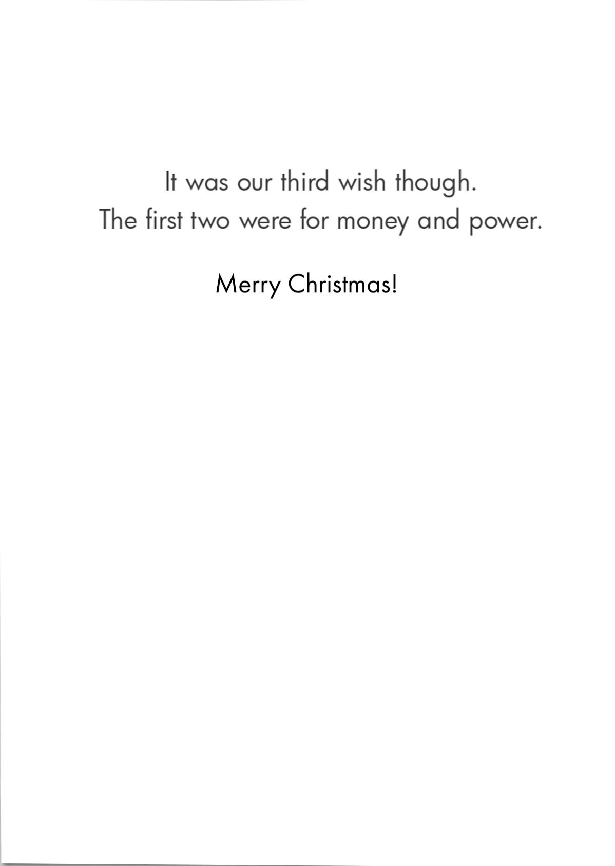 Christmas Card - Third Wish (OG)