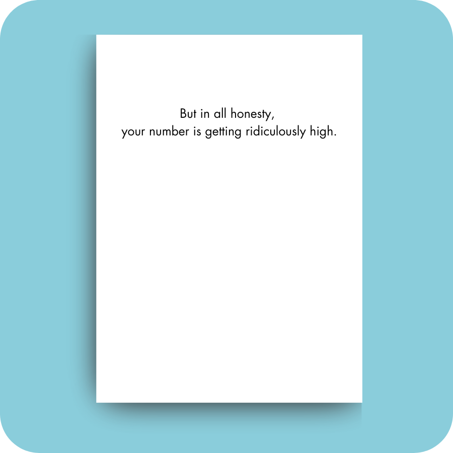Birthday Card - Just a Number (OG)