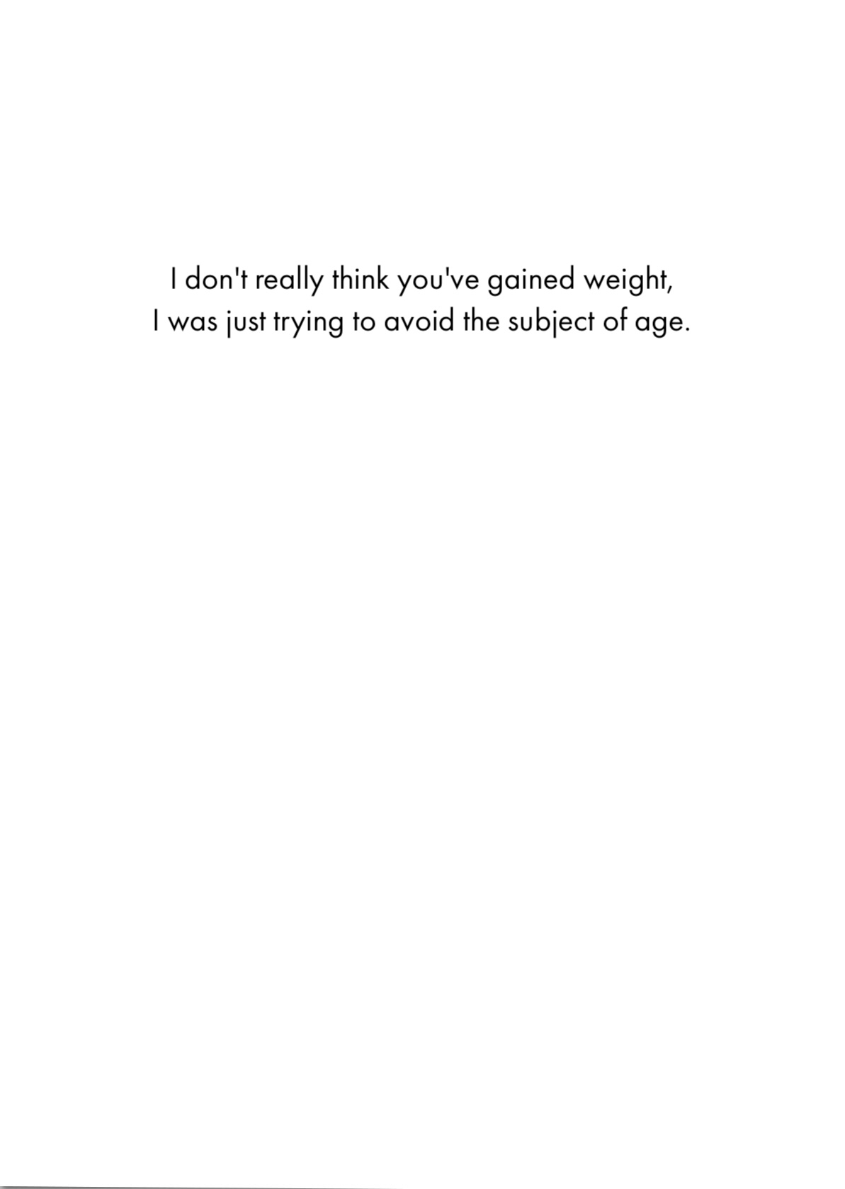 Birthday Card - Gained Weight (OG)