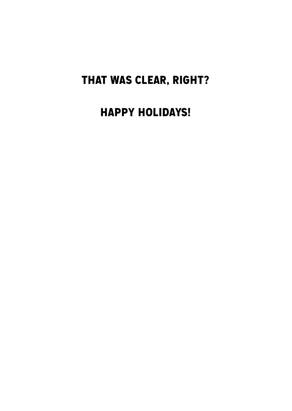 Holiday Card - Literal Gift Card (C)